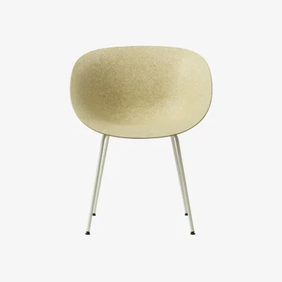 Made in Design Mat Armchair cane & fibres beige / Hemp - Steel bases, legs - Normann Copenhagen