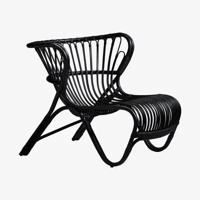 Made in Design Fox Lounge Armchair - Reissue 1936 by Sika Design Black