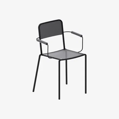Made in Design Ginger Stackable armchair - / Micaceous grey by Zeus Grey