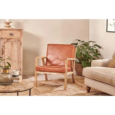 Nkuku Nkuku Bolpur Leather Armchair | Furniture | Tan