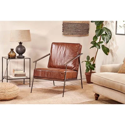 Nkuku Nkuku Balsasan Leather Armchair | Furniture | Dark Brown