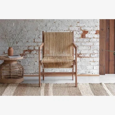 Nkuku Nkuku Halong Acacia & Jute Woven Armchair | Chairs Stools & Benches | Natural