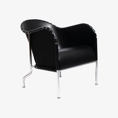 Nordic Nest Källemo Bruno armchair Core leather black-chrome