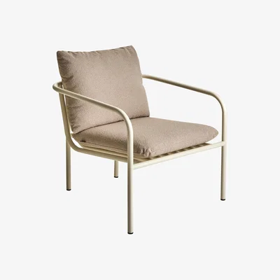 Nordic Nest Brafab Bendt lounge chair Teddy beige-pearl white
