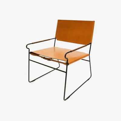 Nordic Nest OX Denmarq Next Rest armchair leather hazelnut. black stand