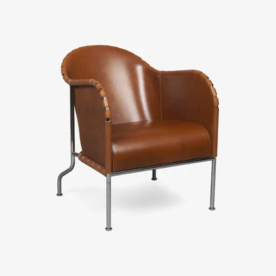 Nordic Nest Källemo Bruno armchair Core leather cognac-chrome