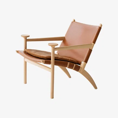 Nordic Nest Gärsnäs Hedwig armchair Beech-white-Tärnsjö leather cognac