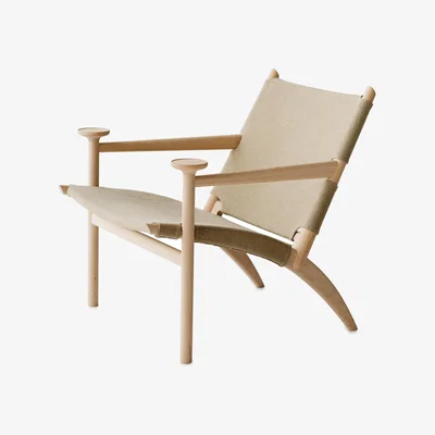 Nordic Nest Gärsnäs Hedwig armchair Beech-white-cloth canvas