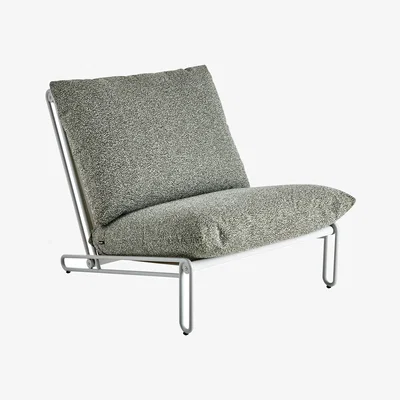Nordic Nest Brafab Blixt lounge chair Light grey-teddy verde