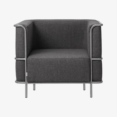 Nordic Nest Kristina Dam Studio Modernist lounge chair Fabric everest col.601/2 grey