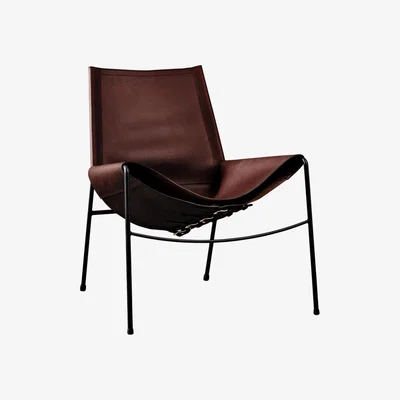 Nordic Nest OX Denmarq November armchair leather mocca. black stand
