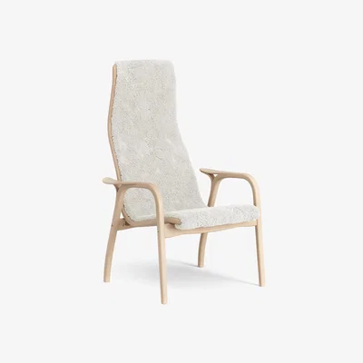 Nordic Nest Lamino arm chair laquered beech/sheep skin Off white (white)
