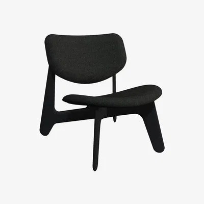 Nordic Nest Tom Dixon Slab lounge chair upholstered seat Natural brushed oak-Hallingdal 0180 CMHR