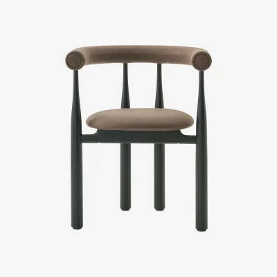 Nordic Nest New Works Bukowski upholstered armchair Black Wooly Plus 1008