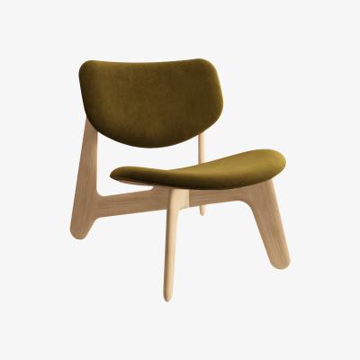 Nordic Nest Tom Dixon Slab lounge chair upholstered seat Natural brushed oak-Royal 0162 CMHR Khaki