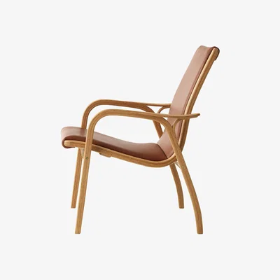Nordic Nest Swedese Laminett armchair Elmosoft 54035 brown oak legs