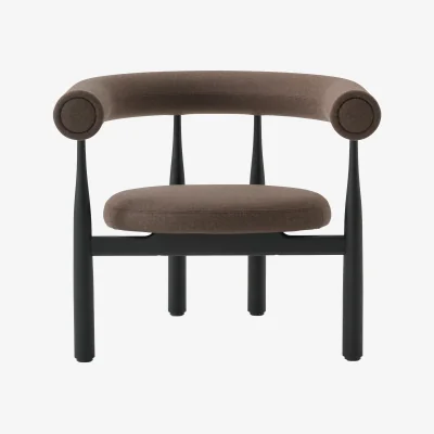 Nordic Nest New Works Bukowski Lounge Chair Black Wooly Plus 1008