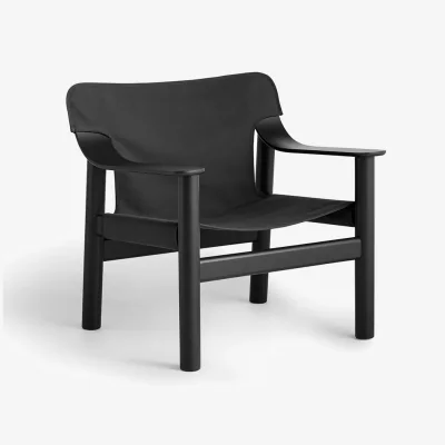 Nordic Nest HAY Bernard lounge chair Black-Black steel frame