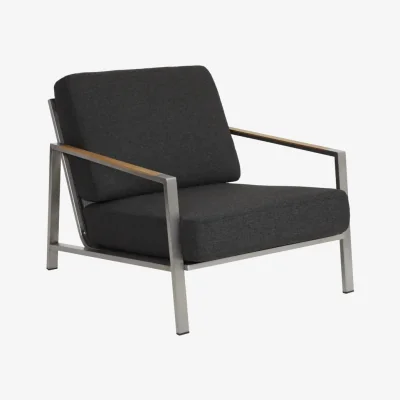 Nordic Nest Brafab Naos armchair Stainless steel-nearly black