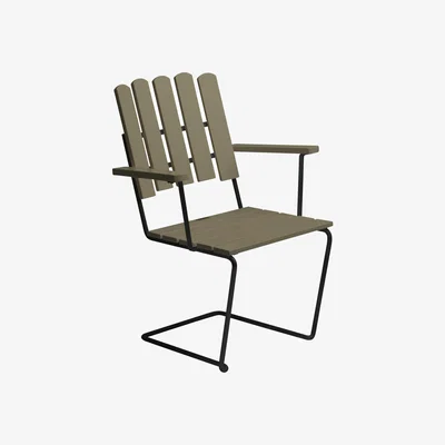 Nordic Nest Grythyttan Stålmöbler A2 armchair Light green oak-black