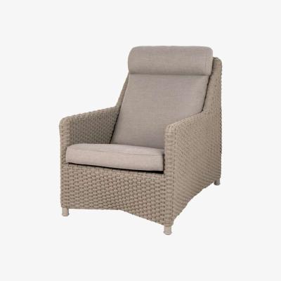 Nordic Nest Cane-line Diamond highback armchair soft rope Cane-Line Natté taupe