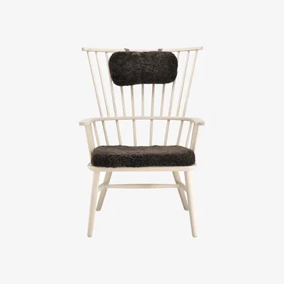 Nordic Nest Stolab Henriette armchair cushion&headrest White oiled-Espresso