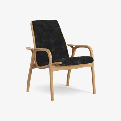 Nordic Nest Laminett arm chair oiled oak/sheep skin Black (black)