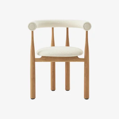 Nordic Nest New Works Bukowski upholstered armchair Oak Barnum Lana