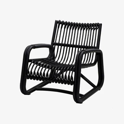 Nordic Nest Cane-line Curve armchair Lava grey