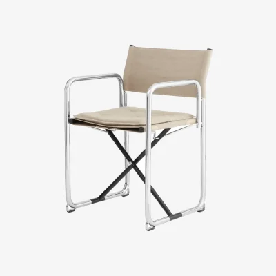 Nordic Nest Lammhults X75-2 armchair Natural linen-chrome