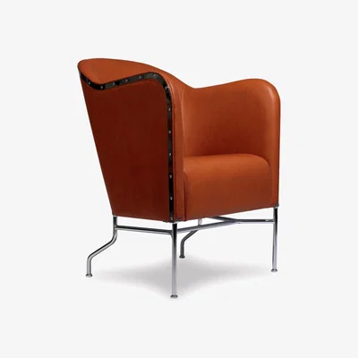 Nordic Nest Källemo Star armchair Wild nature 8695 rust-chrome frame