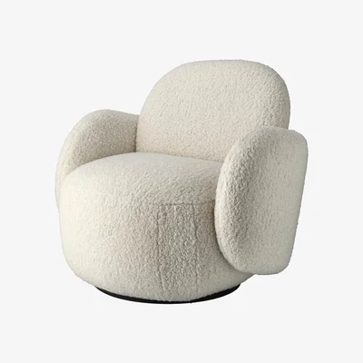 Nordic Nest 1898 Mo armchair with swivel function Glore white