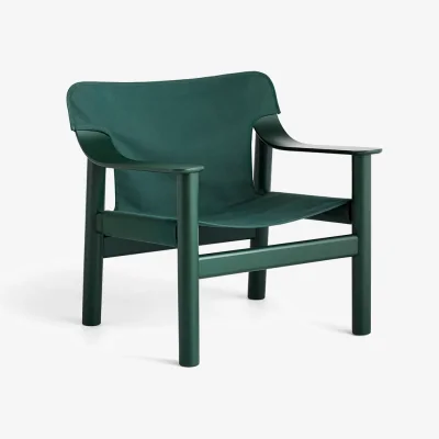 Nordic Nest HAY Bernard lounge chair canvas green-Hunter beech frame