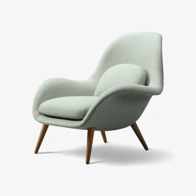 Nordic Nest Fredericia Furniture Swoon armchair Sunniva 132-lacquered oak