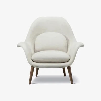 Nordic Nest Fredericia Furniture Swoon armchair Maple 222 white-smoked oak