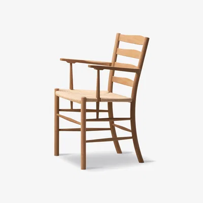 Nordic Nest Fredericia Furniture Klint armchair Natural-woven oiled oak