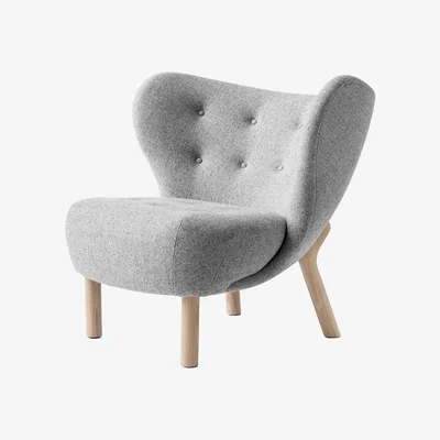 Nordic Nest &Tradition Little Petra VB1 armchair White oiled oak-Hallingdal
