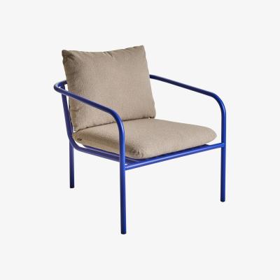 Nordic Nest Brafab Bendt lounge chair Teddy beige-indigo blue