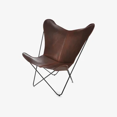 Nordic Nest OX Denmarq Papillon armchair. black undercarriage mocca