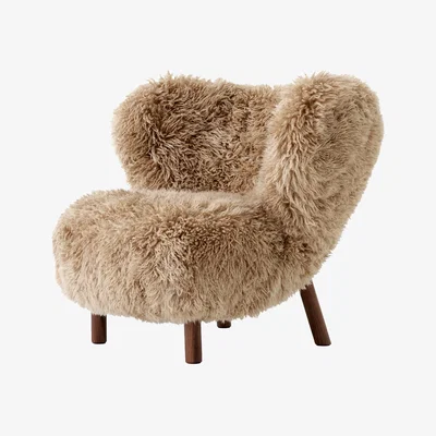 Nordic Nest &Tradition Little Petra VB1 armchair Oiled walnut-Sheepskin honey