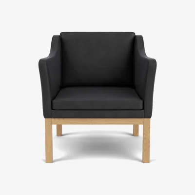 Nordic Nest FDB Møbler L46 MK155 armchair Lacquered oak-leather black