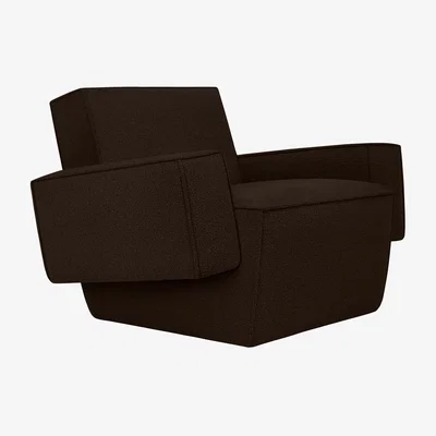 Nordic Nest Hem Hunk lounge chair with arm rest Chocolate