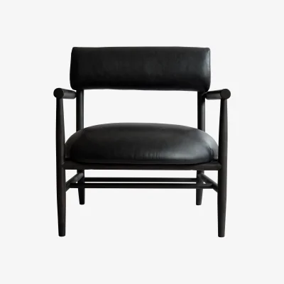 Nordic Nest 101 Copenhagen Nama lounge chair Aniline leather black