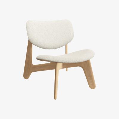 Nordic Nest Tom Dixon Slab lounge chair upholstered seat Natural brushed oak-Elle 0200 CMHR Natural