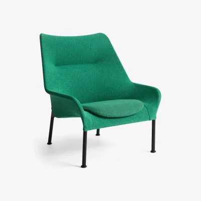 Nordic Nest HAY O2 Lounge Chair armchair Soft green-black lacquered steel