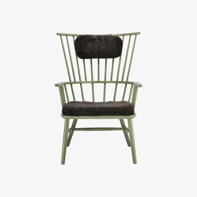 Nordic Nest Stolab Henriette armchair cushion&headrest Olive green-Espresso