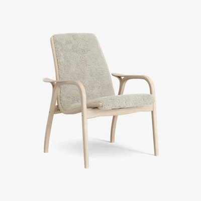 Nordic Nest Laminett arm chair white pigmenterad oak/sheep skin Moonlight (beige)