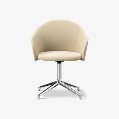 Nordic Nest Fredericia Furniture Gomo Armchair armchair swivel base 4-star Mylla 811-polished aluminium
