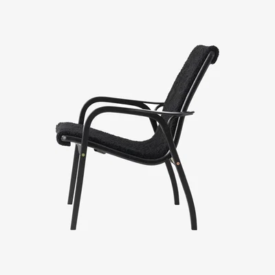 Nordic Nest Swedese Laminett armchair Black Edition Black stained beech