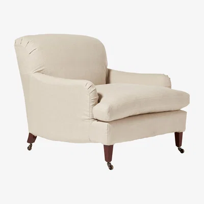 OKA OKA, Linen Loose Cover for Large Coleridge Armchair - Natural, Loose Covers, Linen